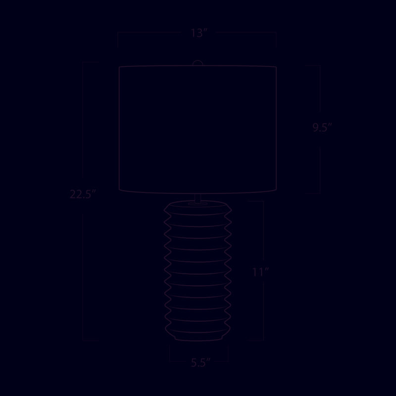 Noir Column Travertine Lamp