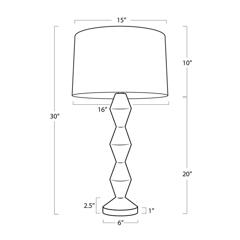 Crew Travertine Buffet Lamp