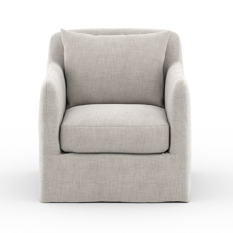 Dade Outdoor Slipcover Swivel Chair