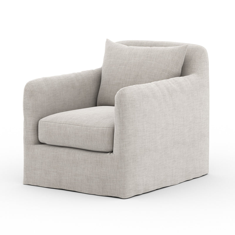 Dade Outdoor Slipcover Swivel Chair