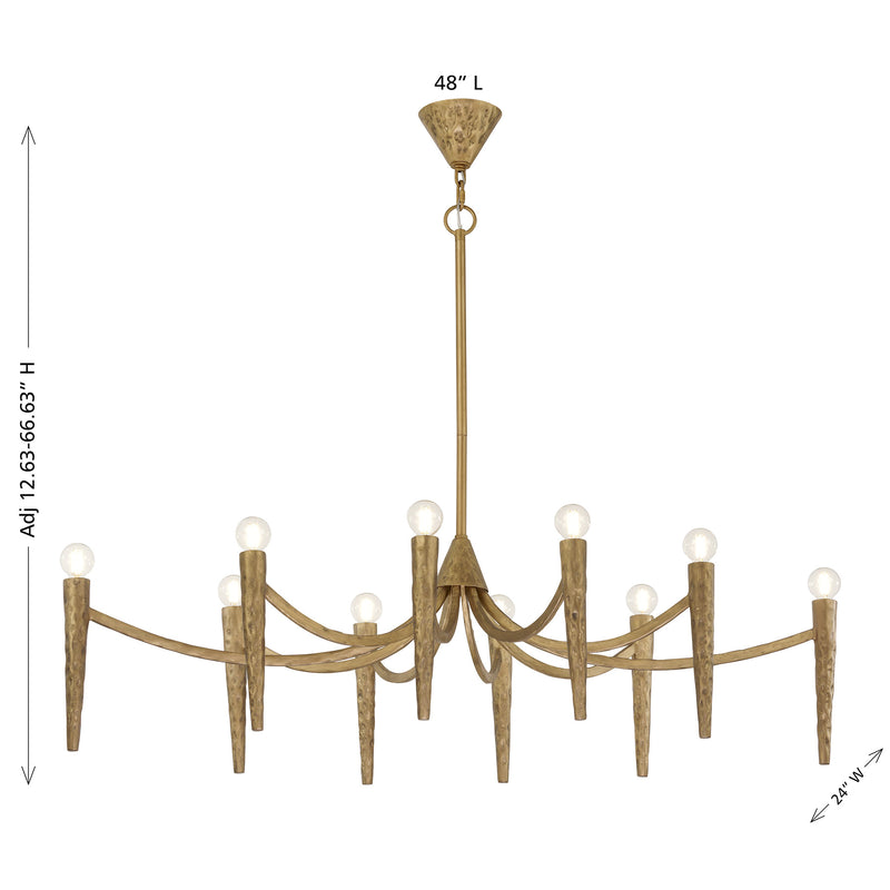Belleza 10-Light Linear Chandelier
