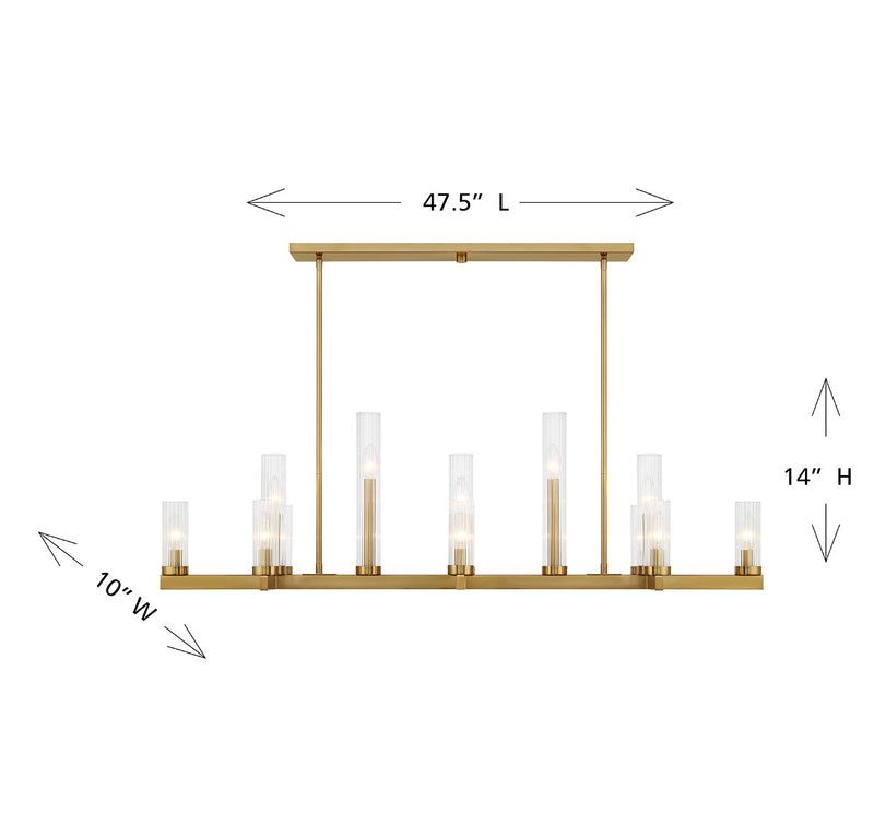 Carina 13-Light Linear Chandelier