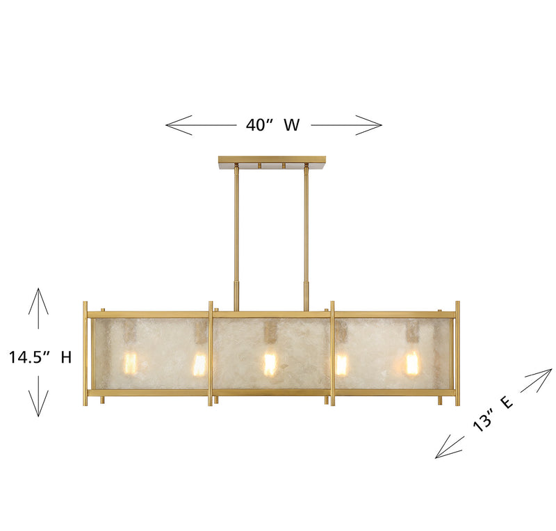 Jacobs 5-Light Linear Chandelier