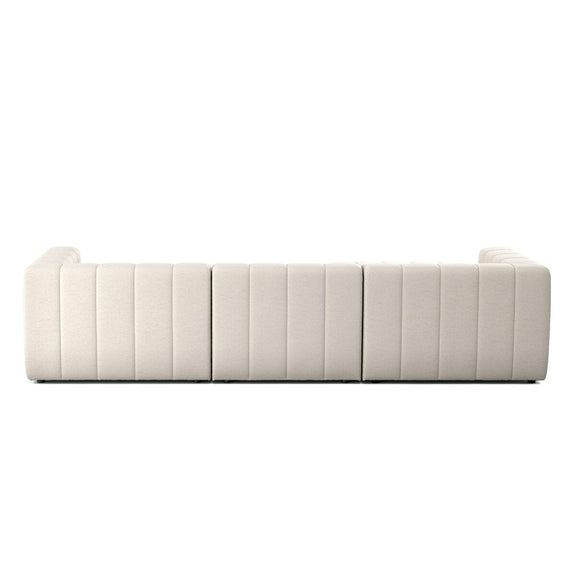 Langham Channeled 3-Piece Sectional - Crypton Nomad Snow