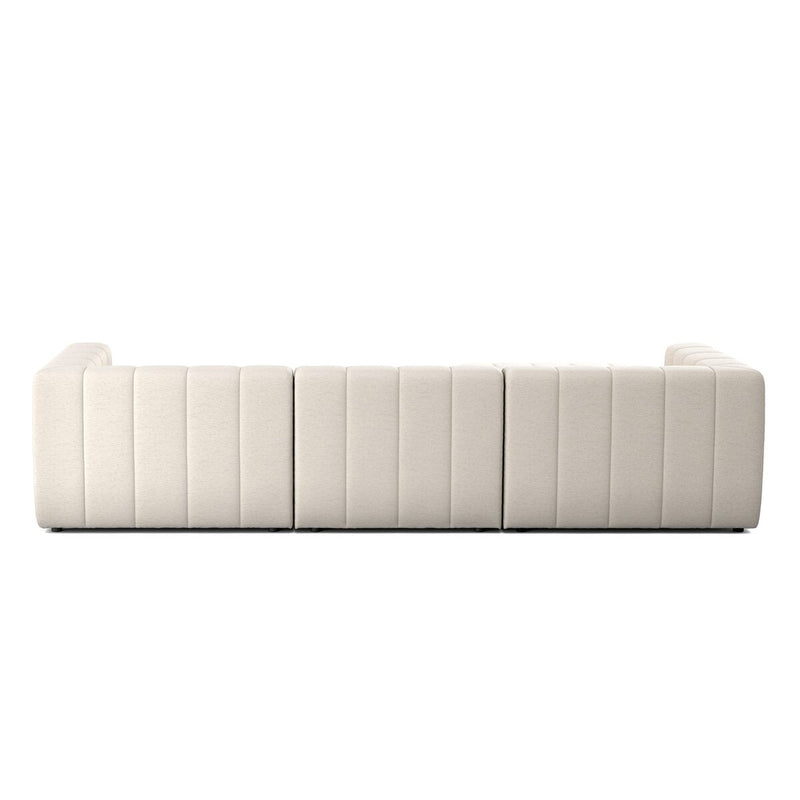Langham Channeled 3-Piece Sectional - Crypton Nomad Snow