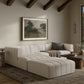 Langham Channeled 3-Piece Sectional - Crypton Nomad Snow