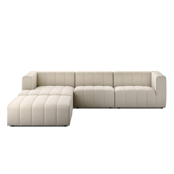 Langham Channeled 3-Piece Sectional - Crypton Nomad Snow