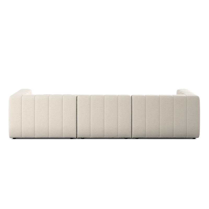 Langham Channeled 3-Piece Sectional - Crypton Nomad Snow