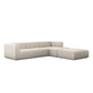 Langham Channeled 3-Piece Sectional - Crypton Nomad Snow