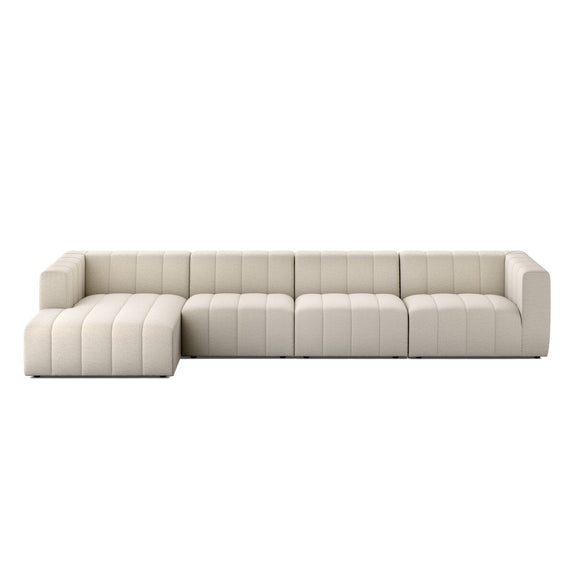 Langham Channeled 4-Piece Sectional - Crypton Nomad Snow