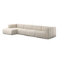 Langham Channeled 4-Piece Sectional - Crypton Nomad Snow