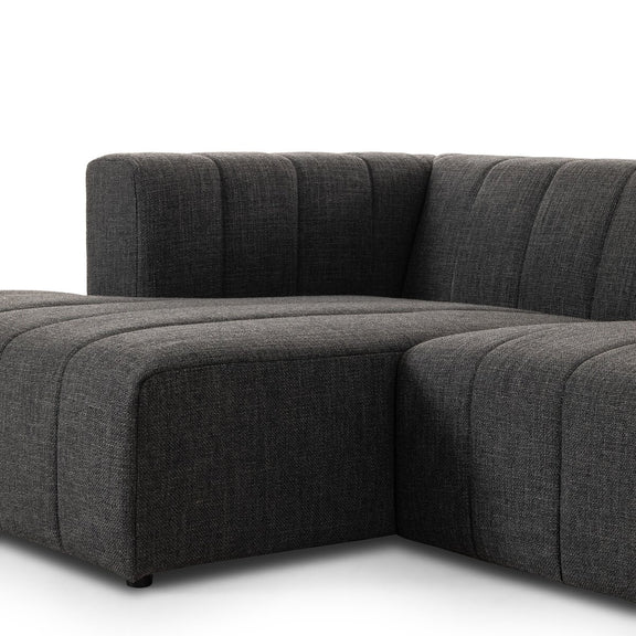 Langham Channeled 2-Piece Sectional - Saxon Charcoal
