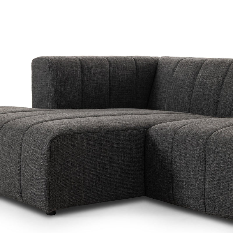 Langham Channeled 2-Piece Sectional - Saxon Charcoal