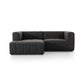 Langham Channeled 2-Piece Sectional - Saxon Charcoal
