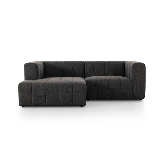 Langham Channeled 2-Piece Sectional - Saxon Charcoal