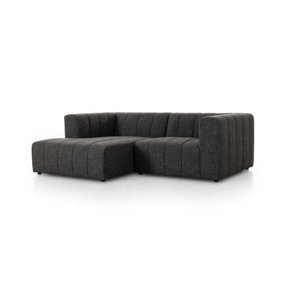 Langham Channeled 2-Piece Sectional - Saxon Charcoal