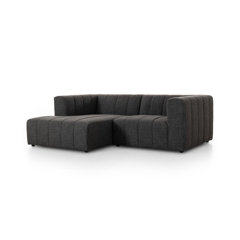 Langham Channeled 2-Piece Sectional - Saxon Charcoal