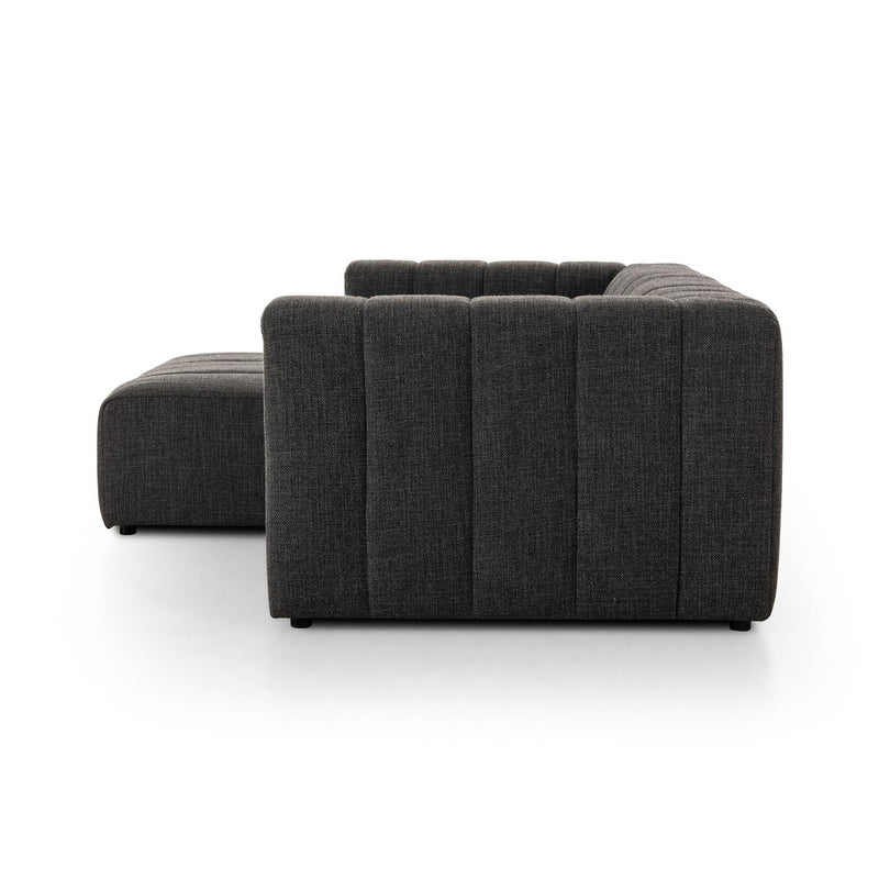 Langham Channeled 2-Piece Sectional - Saxon Charcoal