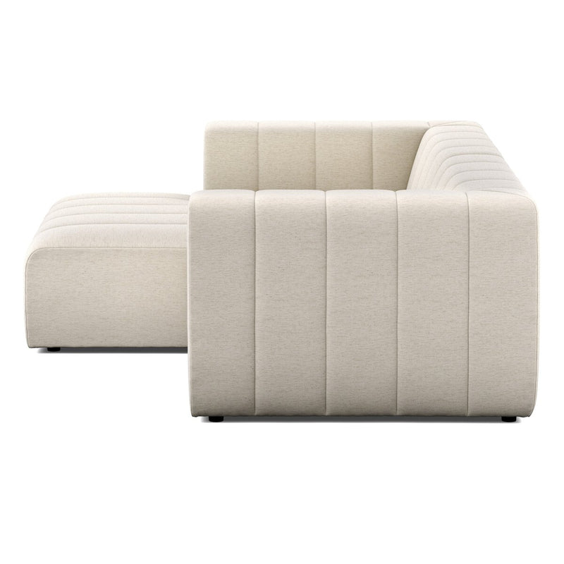 Langham Channeled 2-Piece Sectional - Crypton Nomad Snow