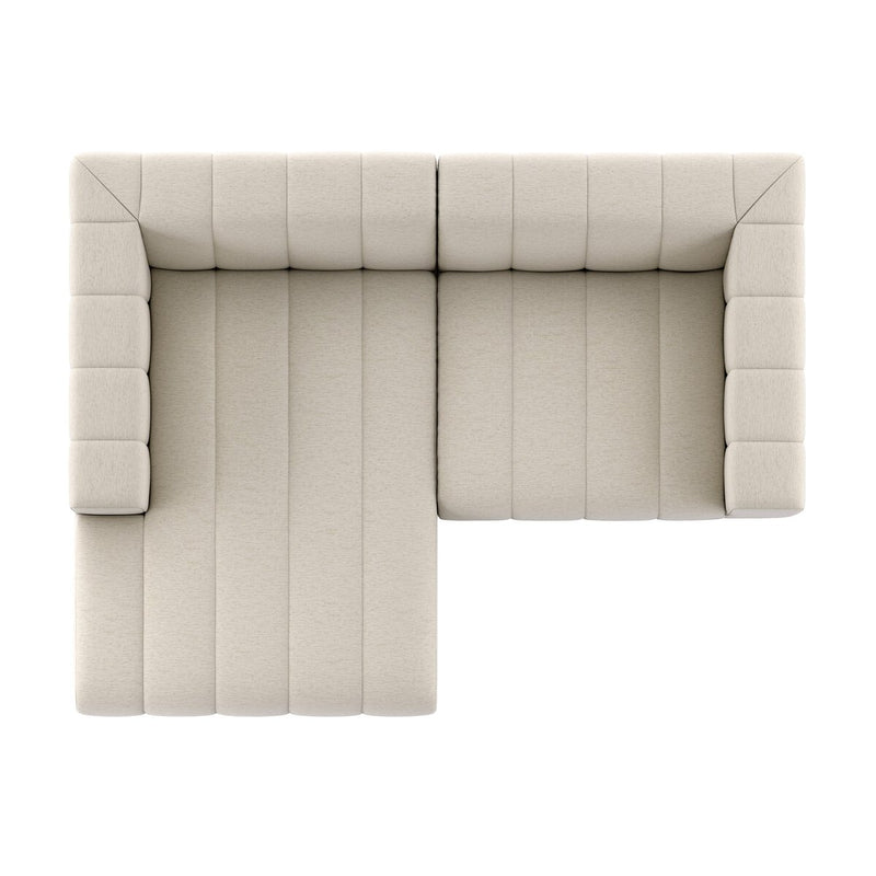 Langham Channeled 2-Piece Sectional - Crypton Nomad Snow