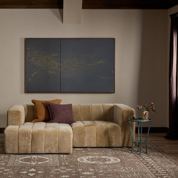 Langham Channeled 2-Piece Sectional - Ravello Camel