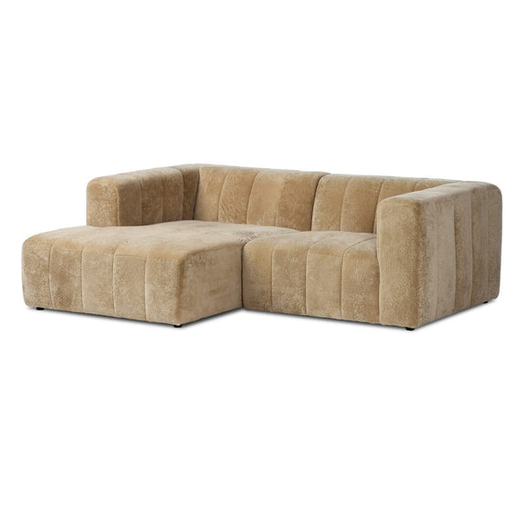 Langham Channeled 2-Piece Sectional - Ravello Camel