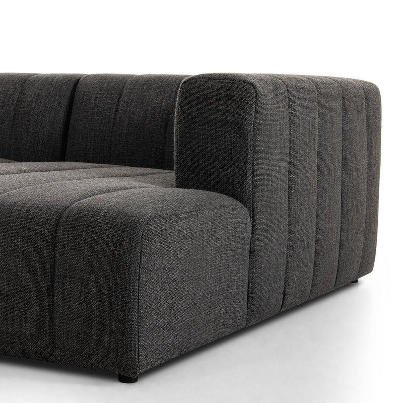 Langham Channeled 2-Piece Sectional - Saxon Charcoal