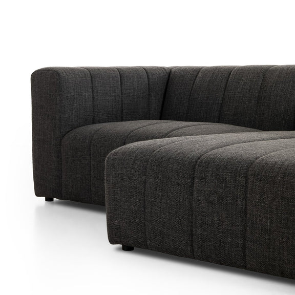 Langham Channeled 2-Piece Sectional - Saxon Charcoal