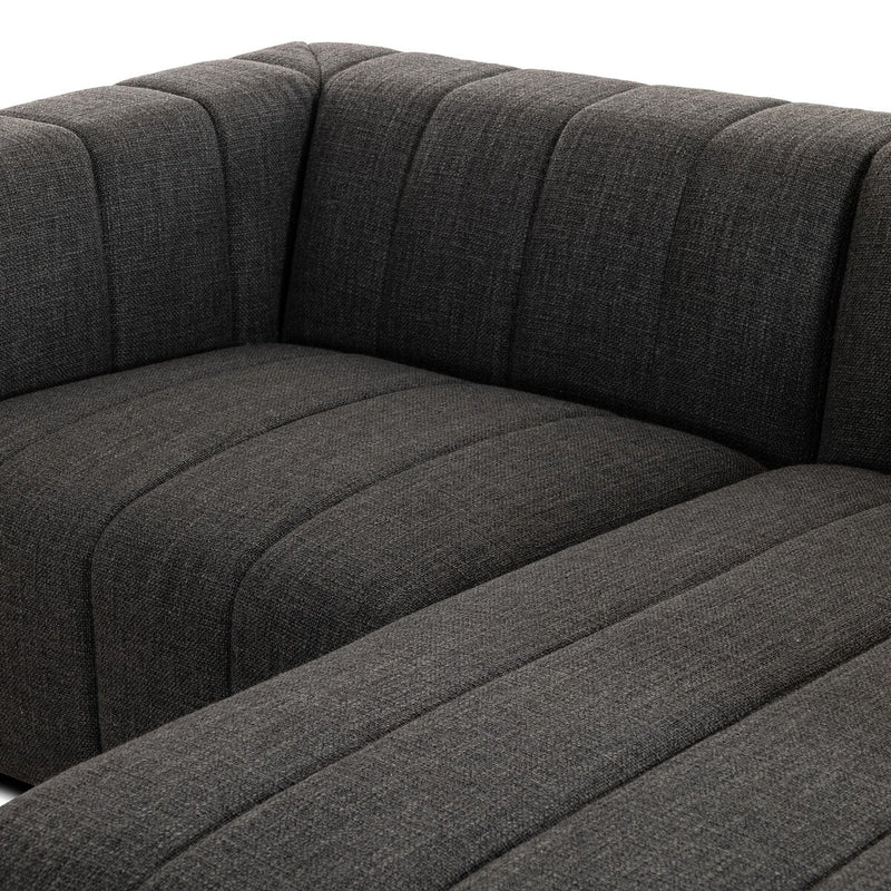 Langham Channeled 2-Piece Sectional - Saxon Charcoal