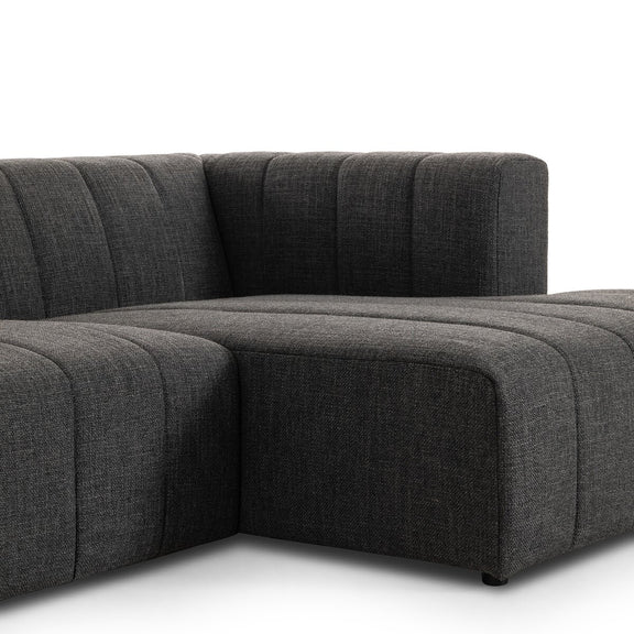 Langham Channeled 2-Piece Sectional - Saxon Charcoal
