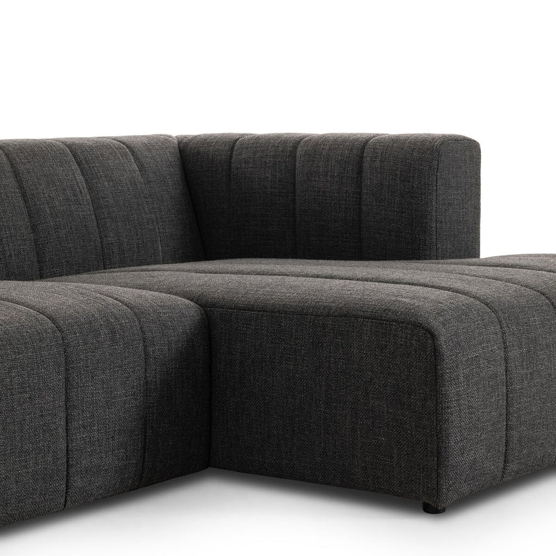 Langham Channeled 2-Piece Sectional - Saxon Charcoal