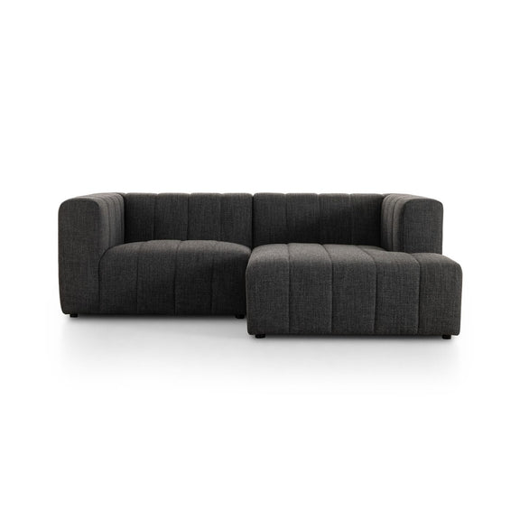 Langham Channeled 2-Piece Sectional - Saxon Charcoal