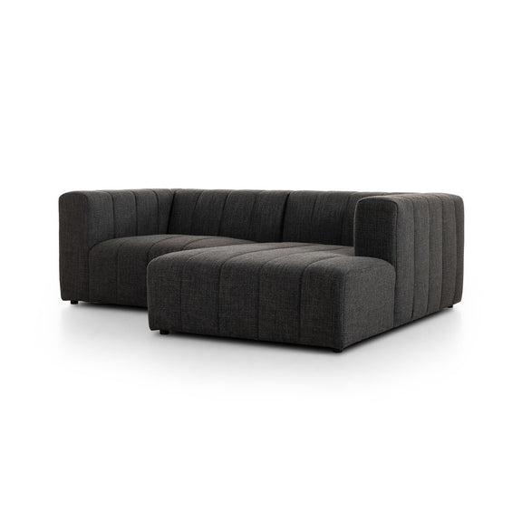 Langham Channeled 2-Piece Sectional - Saxon Charcoal
