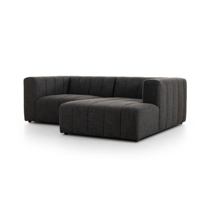 Langham Channeled 2-Piece Sectional - Saxon Charcoal