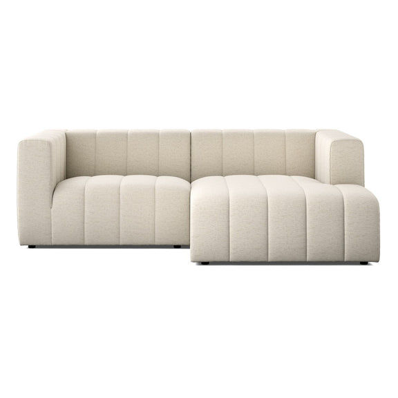 Langham Channeled 2-Piece Sectional - Crypton Nomad Snow