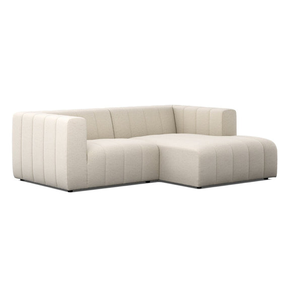 Langham Channeled 2-Piece Sectional - Crypton Nomad Snow