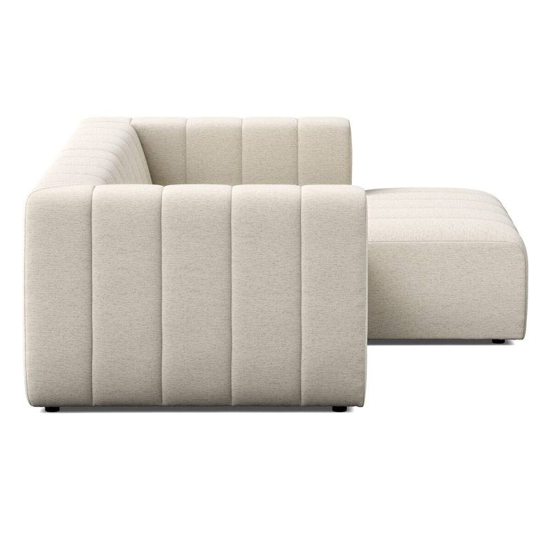Langham Channeled 2-Piece Sectional - Crypton Nomad Snow