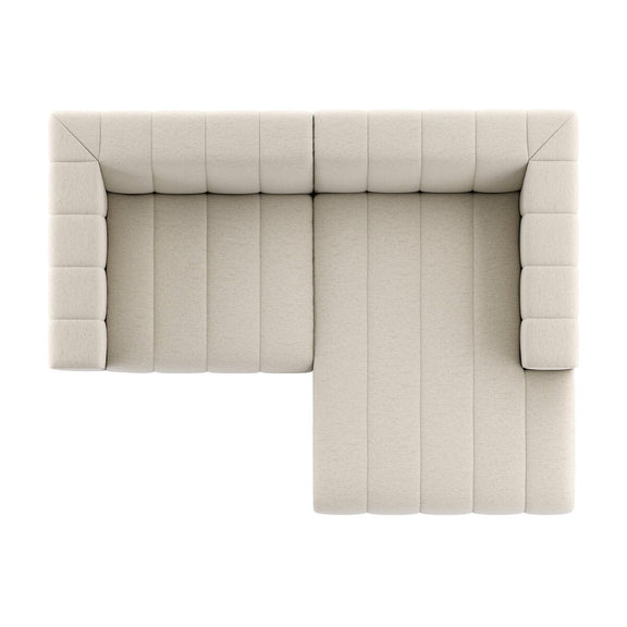 Langham Channeled 2-Piece Sectional - Crypton Nomad Snow