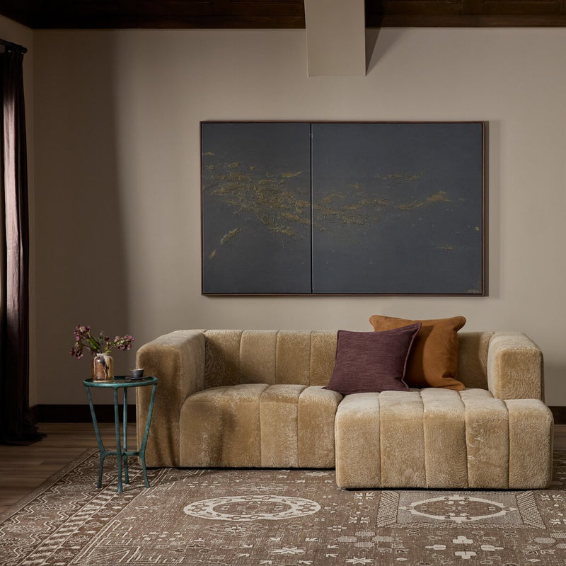 Langham Channeled 2-Piece Sectional - Ravello Camel