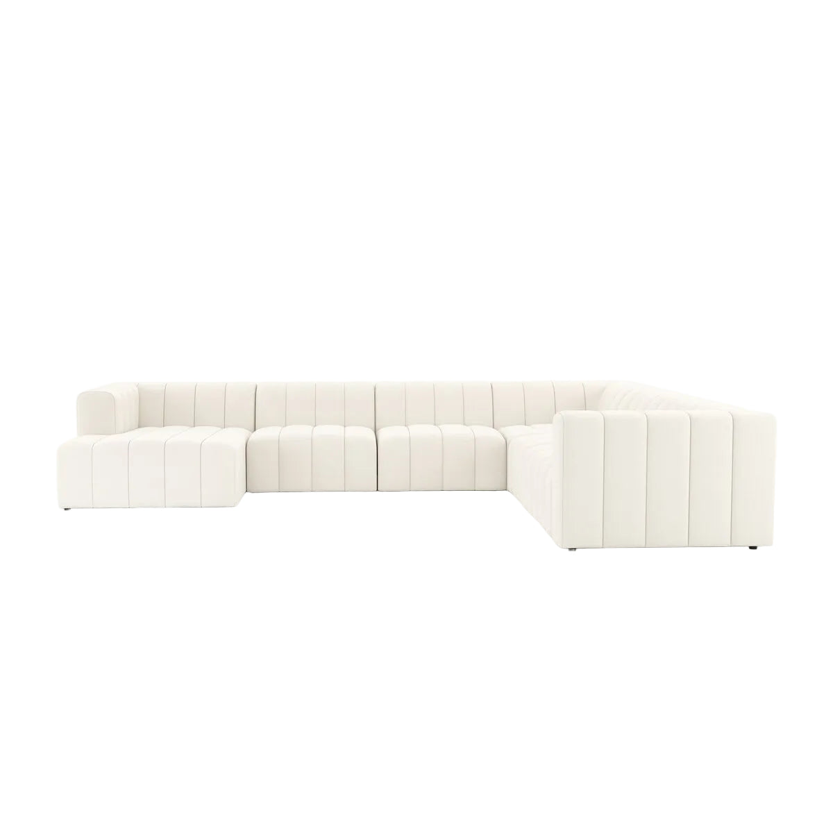 Langham Channeled 6-Piece Chaise Sectional - Fayette Cloud