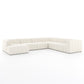 Langham Channeled 6-Piece Chaise Sectional - Fayette Cloud