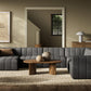 Langham Channeled 6-Piece Chaise Sectional - Saxon Charcoal