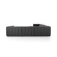 Langham Channeled 6-Piece Chaise Sectional - Saxon Charcoal