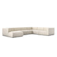Langham Channeled 6-Piece Sectional - Crypton Nomad Snow