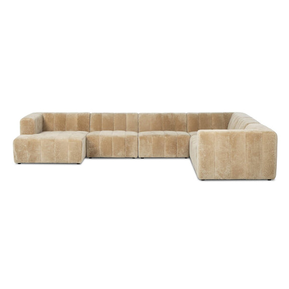 Langham Channeled 6-Piece Sectional - Ravello Camel