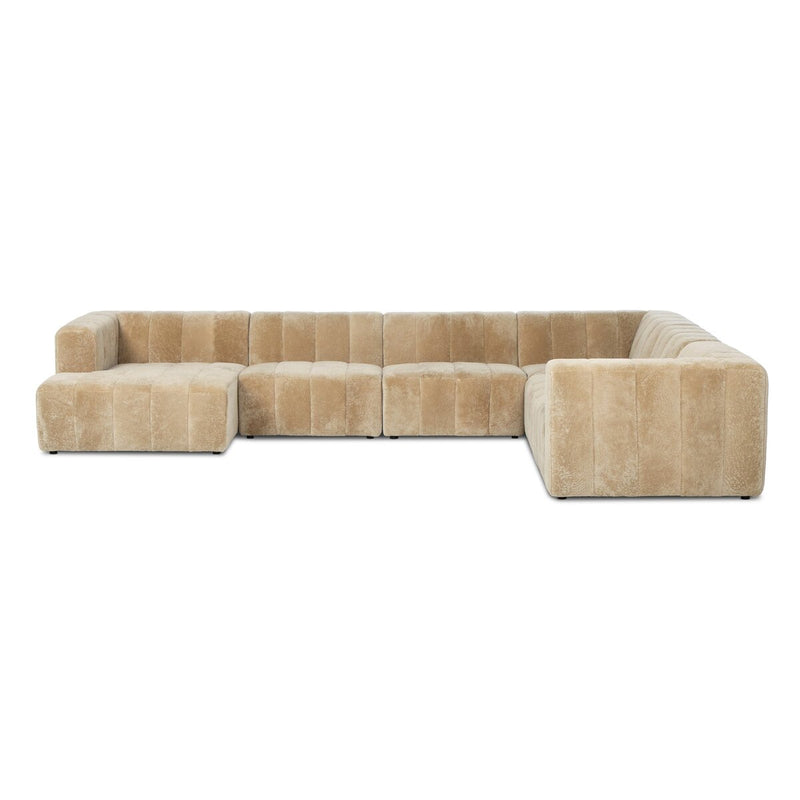 Langham Channeled 6-Piece Sectional - Ravello Camel