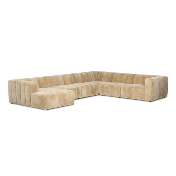Langham Channeled 6-Piece Sectional - Ravello Camel