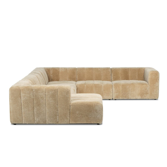 Langham Channeled 6-Piece Sectional - Ravello Camel
