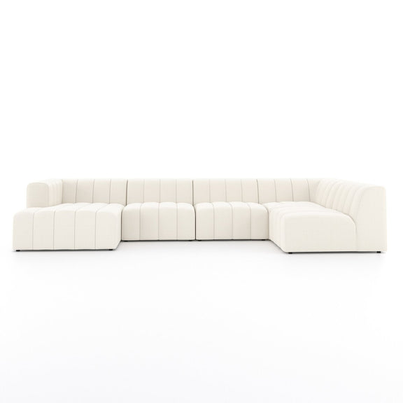 Langham Channeled 5-Piece Sectional - Fayette Cloud