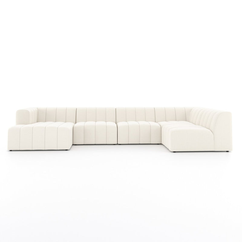 Langham Channeled 5-Piece Sectional - Fayette Cloud